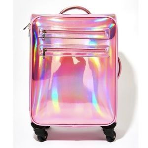 Pink Holographic Luggage